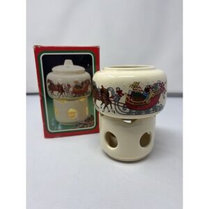 Vintage Retro 1988 Potpourri Press Christmas  Room Scenter Candle Holder Sleigh